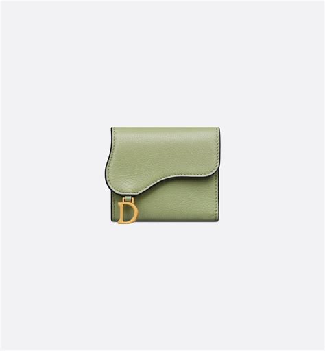 dior saddle wallet green|Saddle Lotus Wallet Ethereal Green Goatskin .